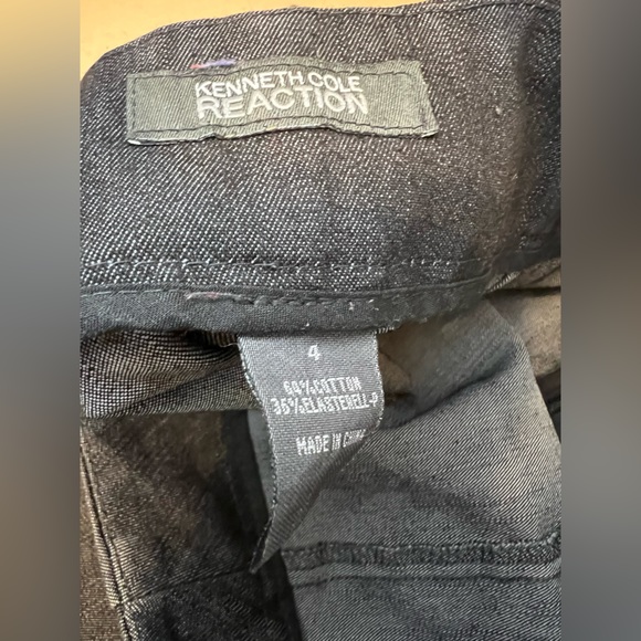 Size 4 Tall | Wide Leg Sailor Side Zip Jeans | Kenneth Cole Reaction | Charcoal - Picture 11 of 15
